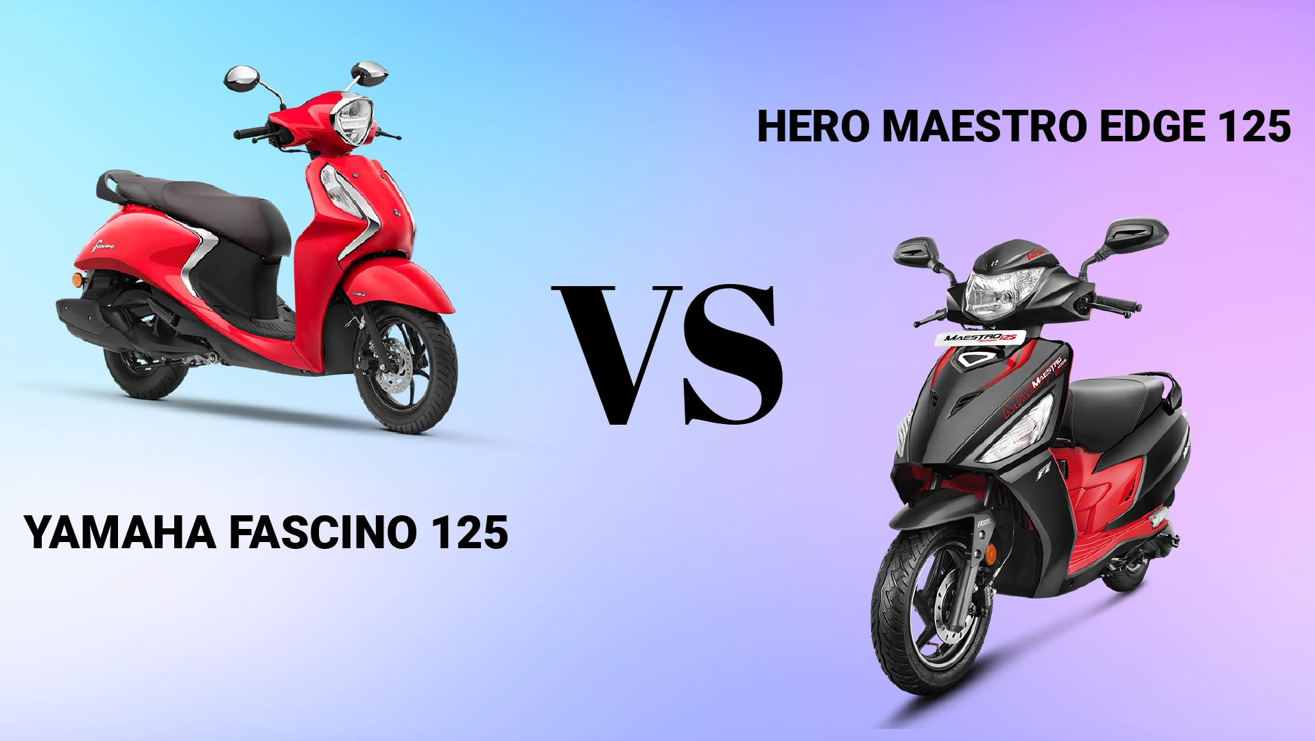 The Battle of the 125cc’s: Yamaha Fascino 125 vs Hero Maestro Edge 125