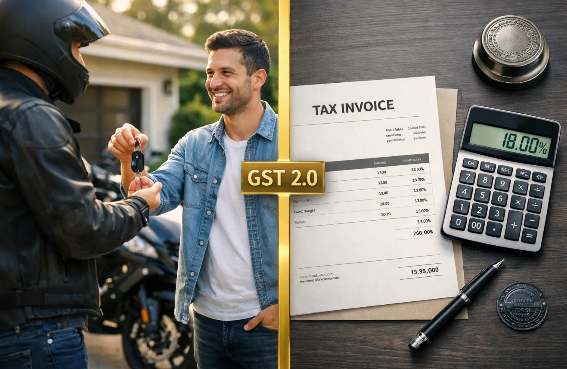 A comparison of tax rules for private vs. business motorcycle sales in India under the 2026 GST 2.0 reforms.